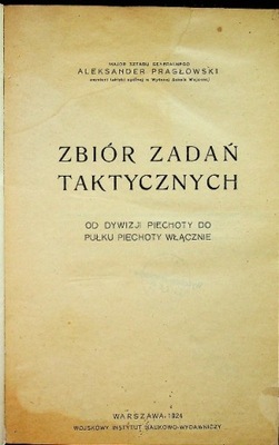 Zbiór zadań taktycznych 1924 r.
