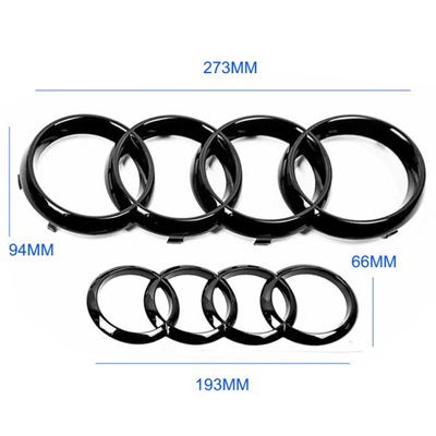 AUDI PARTE DELANTERA I PARTE TRASERA LOGOTIPO INSIGNIA A3 A4 S4 A5 A6 273MM 193MM  