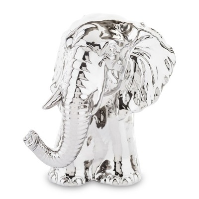 Figurka słoń srebrny duży słonik na szczęście