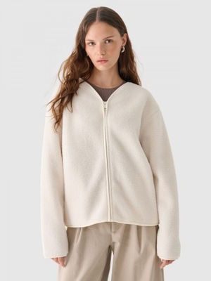 Damski polar sherpa rozpinany Outhorn OTHWAW24TJACF219