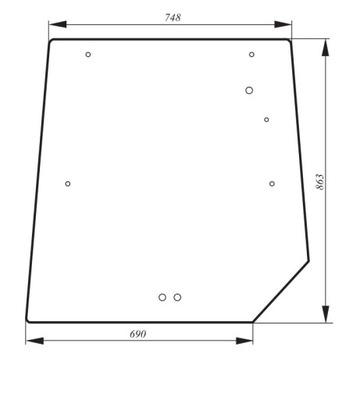 СТЕКЛО ЗАДНЯЯ LANDINI L160 L180 L200 VALMET 885