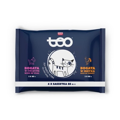 Karma mokra dla kota TEO Kitten 4 x 85g MIX