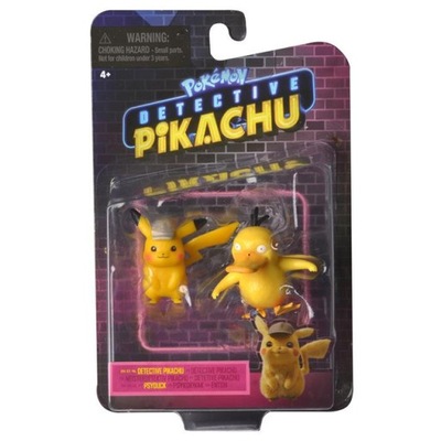 Pokemon Detektyw Pikachu Figurka Pikachu i Psyduck