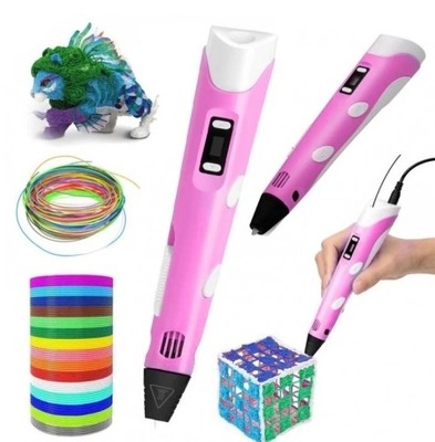 RÓŻOWY DŁUGOPIS 3D DŁUGOPIS DRUKARKA 3D DRUKARKA 3D DLA DZIECKA