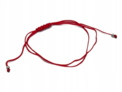 Delikatna bransoletka- czerwony sznureczek