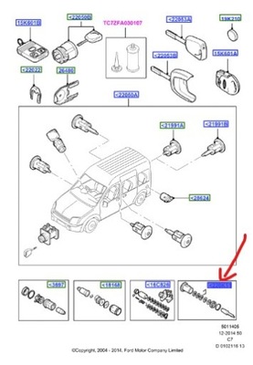 Вкладка замка двері правих ford transit connect фото №1