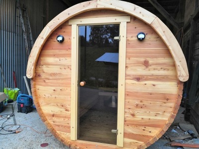 Beczka sauna ogrodowa ruska bania balia modrzew