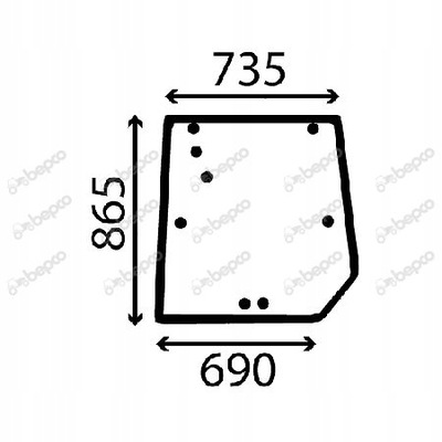 СТЕКЛО ЗАДНЯЯ 3715438M1 MASSEY FERGUSON