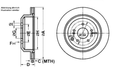Ate тормозные диски тормозные 2szt. hyundai ix55 3.0d/3.8 фото №1