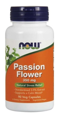 NOW FOODS Passion Flower 350 mg - Ekstrakt z Męczennicy Cielistej (90 kaps.