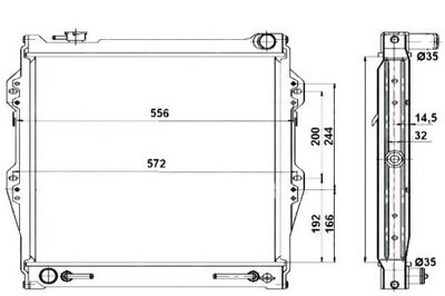 РАДИАТОР ДВИГАТЕЛЯ TOYOTA 4 RUNNER CRESSIDA 2.0/3.0