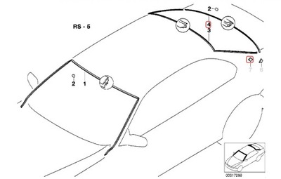 BMW E39 FORRO VENTANAS PARTE TRASERA PARTE INFERIOR 8159786 OE  