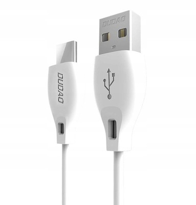 DUDAO MOCNY PRZEWÓD KABEL USB TYP-C 2.4A, 2m - biały