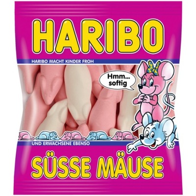 Haribo 175 g Pianki słodkie myszki