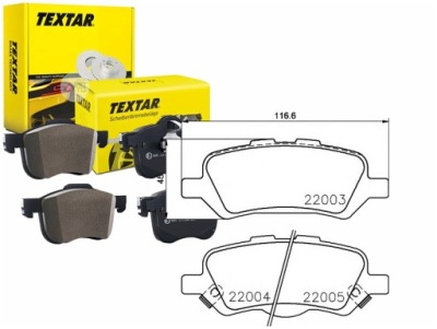Textar 2200301 набор тормозных колодок тормозных, тормоза дисковые фото №1