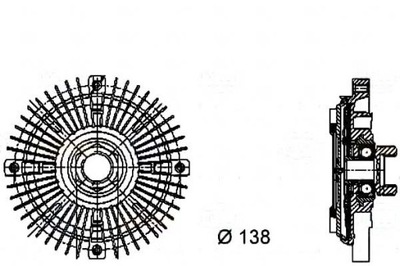 ВІСКОМУФТА ЗЧЕПЛЕННЯ ВІСКОМУФТА BEHR HELLA 4A0121350B