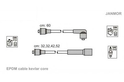 Janmor дроти запалювання kpl. vw фото №1