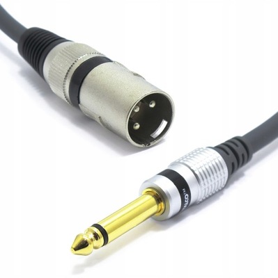 KABEL MIKROFONOWY JACK 6,3 MONO WTYK XLR MK34 5M