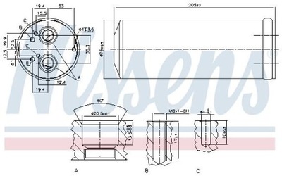 ОСУШИТЕЛЬ КОНДИЦИОНЕРА NISSENS 95352 AUDI A4/A6/A8/R8 00-