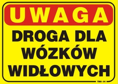 Droga dla wózków widłowych TABLICZKA