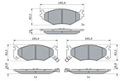 Тормозные колодки тормозные передок  986 424 892 bosch фото №1