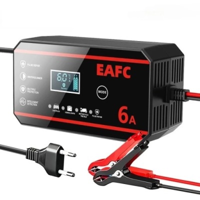 ЗАРЯДНИЙ ПРИСТРІЙ 12V 6A СМАРТ LCD, АВТОМАТИЧНИЙ Z ФУНКЦIЯ NAPRAWY, DO 