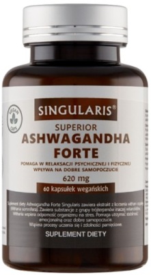 SINGULARIS Ashwagandha Forte 620 mg STRES 60 kapsułek