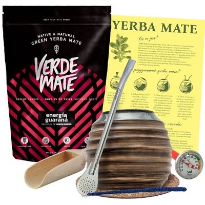 Zestaw Yerba Verde Mate Energia Guarana 500g