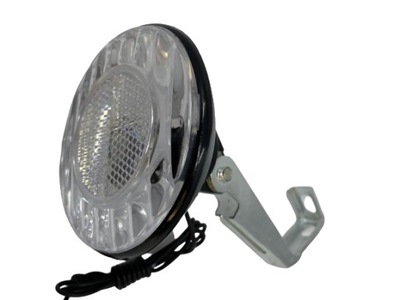 LAMPA ROWEROWA PRZÓD NA DYNAMO UCHWYT KABEL ŻARÓWK