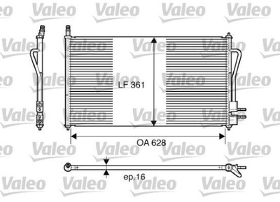 VALEO 817493 КОНДЕНСАТОР, КОНДИЦИОНЕР