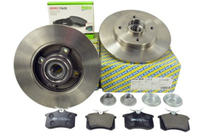 Snr гальмівні диски + гальмівні колодки гальмівні задня valeo citroen c4 peugeot 307 фото №1