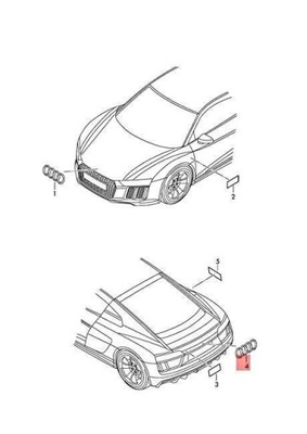 AUDI R8 4S3 4S9 4SP 4SR EMBLEMA AUDI 