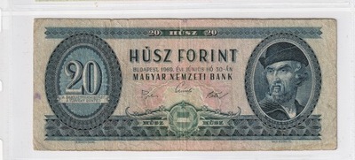 20 forint WĘGRY 1969