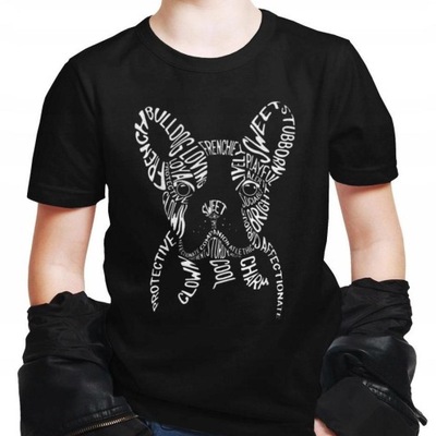 Koszulka dziecięca Pies Buldog Francuski Napisy S
