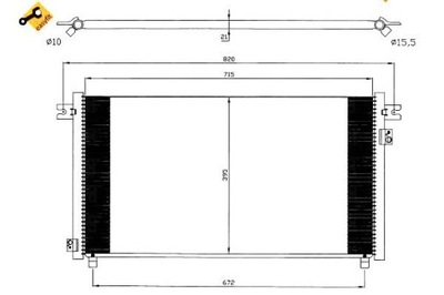 NRF KONDENSATORIUS KONDICIONAVIMO NISSAN PATROL GR MK II 