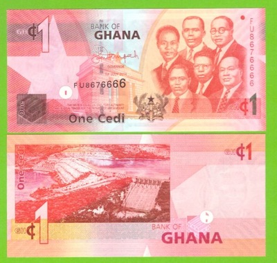 GHANA 1 CEDI 2014 P-37e UNC