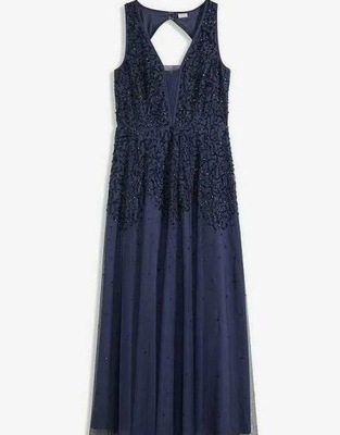 SUKIENKA MAXI Z HAFTEM CEKINY 36