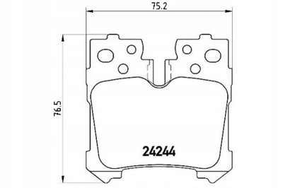 ZAPATAS DE FRENADO LEXUS LS460 06- PARTE TRASERA ZAPATAS HAMULC. LEXUS LS460 06- PARTE TRASERA  