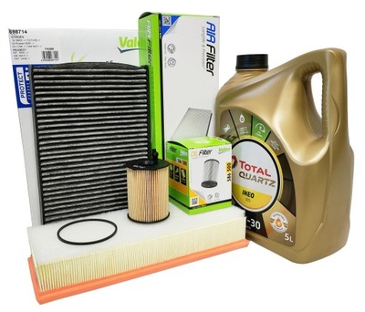 Citroen c3 c4 i 1.6 hdi фильтры total 5w30 valeo фото №1