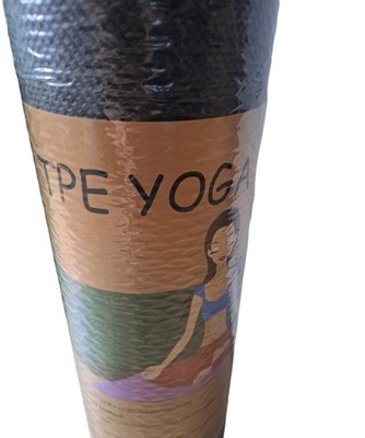 Mata do ćwiczeń TPE YOGA MAT 175 cm x 61 cm odcienie szarości