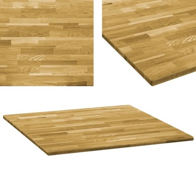 Kwadratowy blat do stolika z drewna dębowego, 23 m