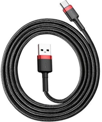 BESEUS KABEL USB DO USB TYPE-C 3A 1M CZARNO-CZERWONY