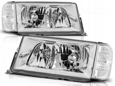 FAROS REJILLAS MERCEDES W201 190 82-93 CROMO  