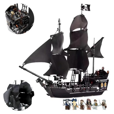ZESTAW KLOCKI STATEK CZARNA PERŁA OKRĘT PIRACI Z KARAIBÓW DUŻY