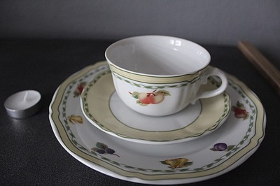 ZESTAW ŚNIADANIOWY, TRIO ,OWOCE, BOTANIKA, CREATABLE 25/123-6