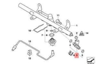 Mini cooper r50 форсунка топлива 1.6 бензин 13537572995 7572995 фото №1