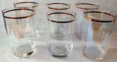 Zestaw szklanek szkło iryzowane 6 szt.