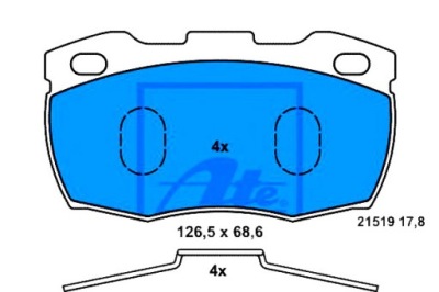 Ate тормозные колодки тормозные land rover перед defender 2,2 фото №1