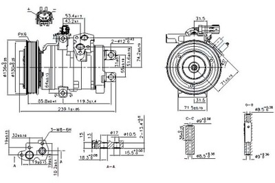 COMPRESOR DE ACONDICIONADOR CHRYSLER 300 C DODGE CHARGE  