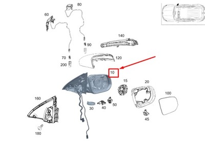 Mercedes-benz gls x167 дзеркало бічний праве rhd a1678108002 фото №1